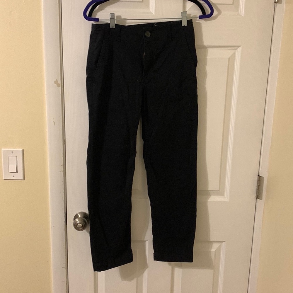 The Loft perfect straight black khaki pants